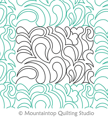 Digital Quilting Design Paisley Meander by Mountaintop Quilting Studio.