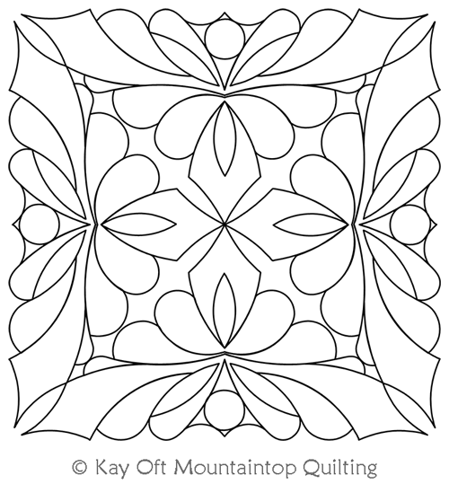 Digital Quilting Design Rosie Ring Block by Mountaintop Quilting Studio.