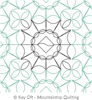 Digital Quilting Design Spider Web E2E by Mountaintop Quilting Studio.
