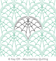Digital Quilting Design Spidey Clam E2E by Mountaintop Quilting Studio.