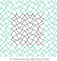Digital Quilting Design Wavy Line Block by Mountaintop Quilting Studio.
