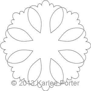 Digital Quilting Design 8-Sided Applique 1 by Karlee Porter.