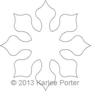 Digital Quilting Design 8-Sided Applique 3 by Karlee Porter.