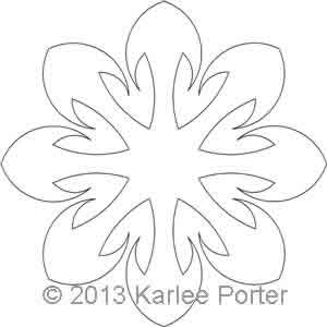 Digital Quilting Design 8-Sided Applique 4 by Karlee Porter.