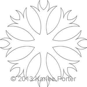 Digital Quilting Design 8-Sided Applique 5 by Karlee Porter.