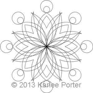 Digital Quilting Design 8-Sided Medallion 1 by Karlee Porter.