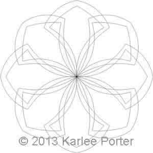 Digital Quilting Design 8-Sided Medallion 2 by Karlee Porter.