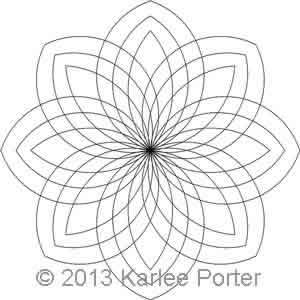 Digital Quilting Design 8-Sided Medallion 5 by Karlee Porter.
