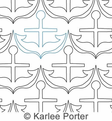 Digital Quilting Design Karlee's Anchors Away by Karlee Porter.
