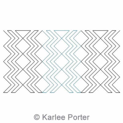 Digital Quilting Design Argyle Echo by Karlee Porter.