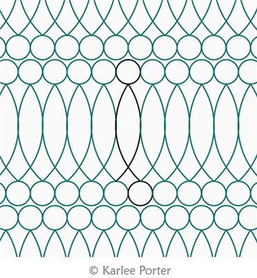Digital Quilting Design Beaded Row by Karlee Porter.