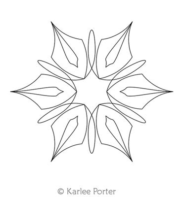 Digital Quilting Design Black Tie Event Hexagon 2 by Karlee Porter.