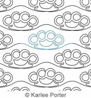 Digital Quilting Design Brass Knuckles by Karlee Porter.