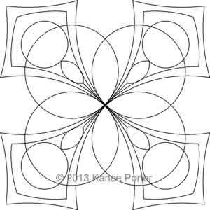 Digital Quilting Design Bubble Block 6 by Karlee Porter.