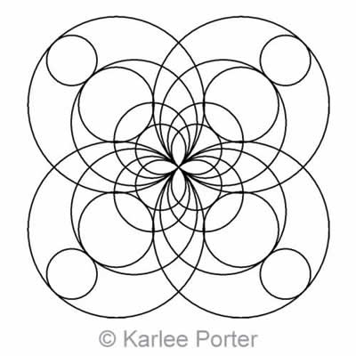 Digital Quilting Design Bubble Block 7 by Karlee Porter.