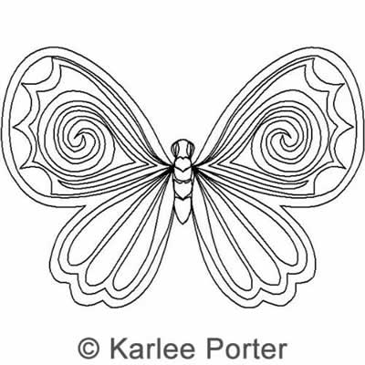 Digital Quilting Design Butterfly by Karlee Porter.