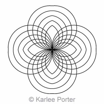 Digital Quilting Design Cathedral Medallion - 4 Sides by Karlee Porter.