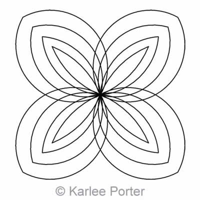 Digital Quilting Design Cherry Blossom - 4 Leaf by Karlee Porter.