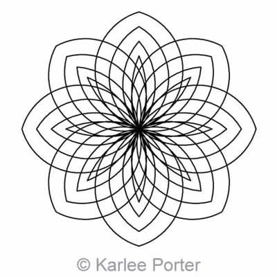 Digital Quilting Design Cherry Blossom - 8 Leaf by Karlee Porter.
