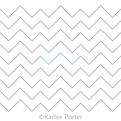 Digitized Longarm Quilting Design Chevron Uneven was designed by Karlee Porter.