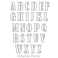 Digitized Longarm Quilting Design Chubby Alphabet was designed by Karlee Porter.