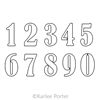 Digitized Longarm Quilting Design Chubby Numbers was designed by Karlee Porter.