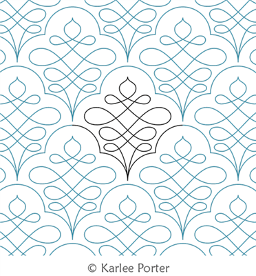 Digital Quilting Design Clam Glam Victoria by Karlee Porter.