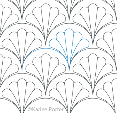 Digitized Longarm Quilting Design Clamshell Duchess was designed by Karlee Porter.