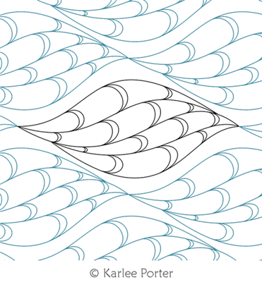 Digitized Longarm Quilting Design Contour Cocoon was designed by Karlee Porter.