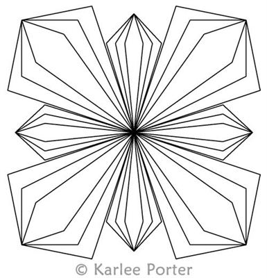 Digital Quilting Design Crystal Block by Karlee Porter.