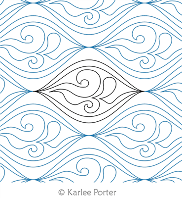 Digital Quilting Design Curly Clam by Karlee Porter.