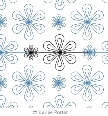Digital Quilting Design Daisy Chain 2 by Karlee Porter.