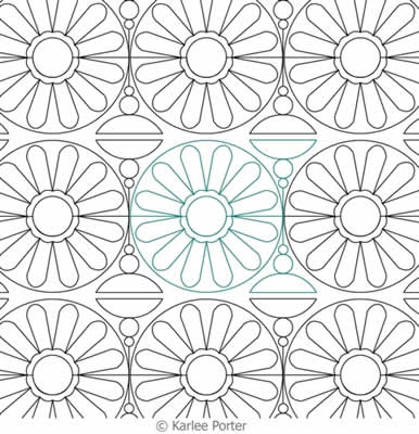 Digital Quilting Design Daisy Chain by Karlee Porter.
