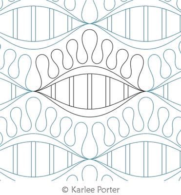 Digitized Longarm Quilting  Double Wavy Bars was designed by Karlee Porter.
