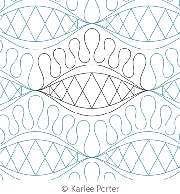 Digitized Longarm Quilting Design Double Wavy Diamond was designed by Karlee Porter.