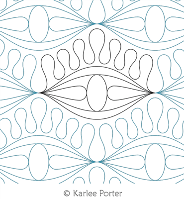 Digitized Longarm Quilting Design Double Wavy Third Eye was designed by Karlee Porter.