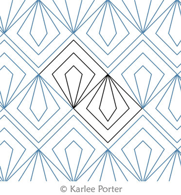 Digital Quilting Design Echo Chevron by Karlee Porter.