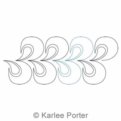 Digital Quilting Design Echo Feather by Karlee Porter.