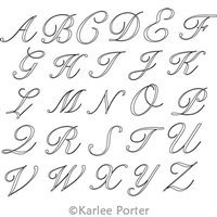 Digital Quilting Design Elegant Alphabet by Karlee Porter