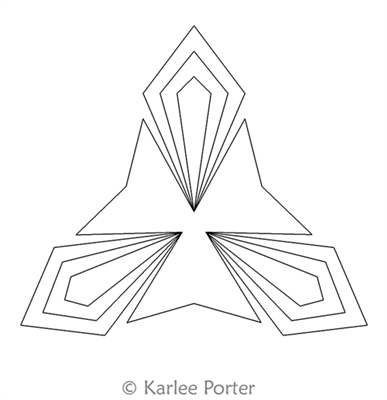 Digital Quilting Design Equilateral Triangle 18 by Karlee Porter.