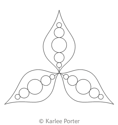 Digital Quilting Design Equilateral Triangle 20 by Karlee Porter.