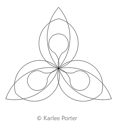 Digital Quilting Design Equilateral Triangle 23 by Karlee Porter.
