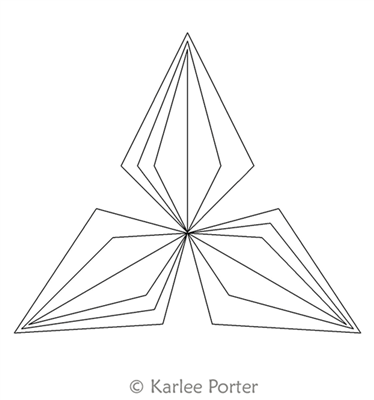 Digital Quilting Design Equilateral Triangle 24 by Karlee Porter.