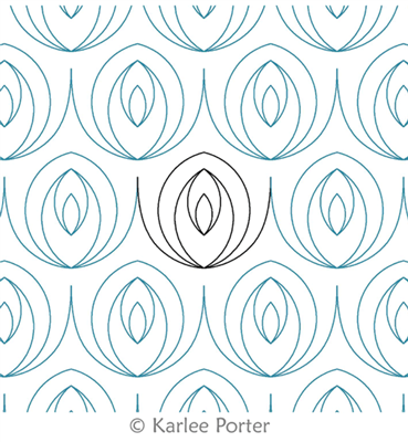 Digitized Longarm Quilting Design Flame Flicker was designed by Karlee Porter.