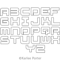 Digital Quilting Design Fatty Alphabet by Karlee Porter