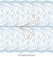 Feather Fillers Melody by Karlee Porter. This image demonstrates how this computerized pattern will stitch out once loaded on your robotic quilting system. A full page pdf is included with the design download.