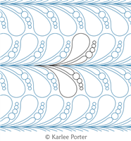 Feather Fillers Plain by Karlee Porter. This image demonstrates how this computerized pattern will stitch out once loaded on your robotic quilting system. A full page pdf is included with the design download.