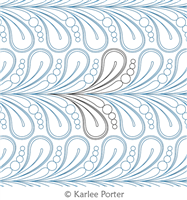Feather Fillers Tear Drops by Karlee Porter. This image demonstrates how this computerized pattern will stitch out once loaded on your robotic quilting system. A full page pdf is included with the design download.