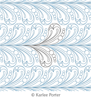 Feather Fillers Widow's Peak by Karlee Porter. This image demonstrates how this computerized pattern will stitch out once loaded on your robotic quilting system. A full page pdf is included with the design download.