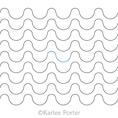 Digitized Longarm Quilting Design Finger Waves was designed by Karlee Porter.